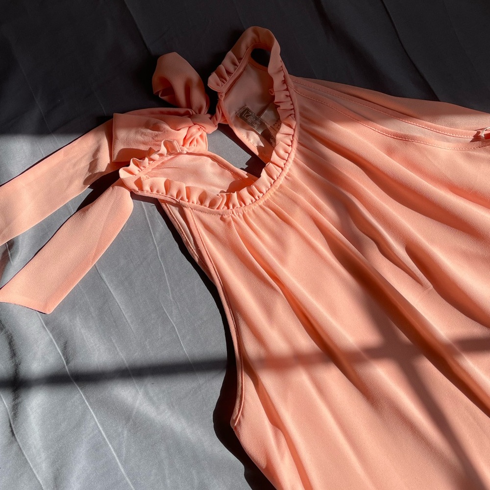 Blush pink halter dress S